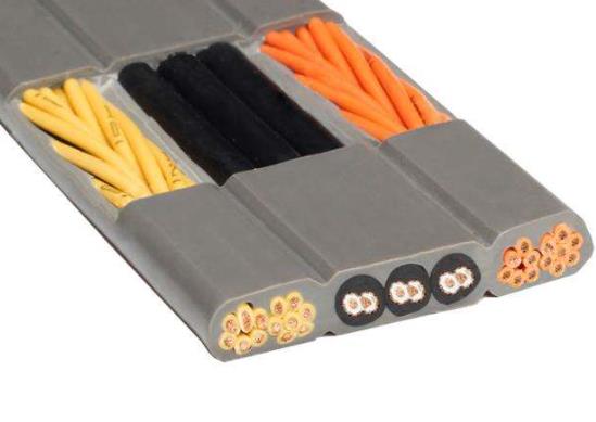 扁平绞合型排列带屏蔽、钢芯和视频线电梯电缆